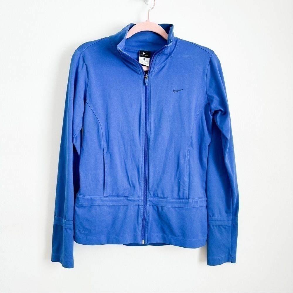 Nike Full Zip Up Lightweight Track Jacket Cerulean Blue sz Medium